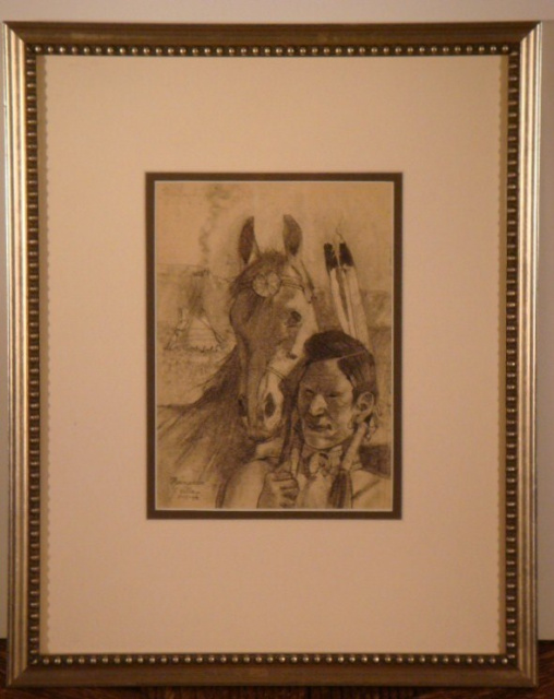 Graphite drawing by HERNANDO VILLA (1881-1952)