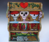 Hand painted Day of Dead "altar" shelf by TONY DE CARLO (1956-2014)